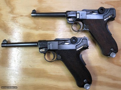 Two Consecutively Numbered Portuguese Contract Mauser Banner GNR Lugers