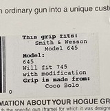 Hogue Exotic Grips Smith & Wesson model 645 - choice of 1 in 3 - Free Shipping - 3 of 7