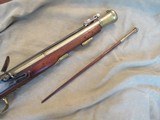 Superb Flintlock Blunderbuss with Brass Barrel and Spring Bayonet by T. Richards of London circa 1800 with inscribed muzzle - 15 of 15