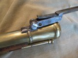 Superb Flintlock Blunderbuss with Brass Barrel and Spring Bayonet by T. Richards of London circa 1800 with inscribed muzzle - 5 of 15