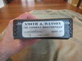 Smih & Wesson Model 67 (no dash) Early Issue with Box and Paperwork - Outstanding Condition - 3 of 14