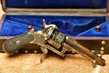 Lefaucheux/Brevets Cased and Engraved Pinfire Revolver 7mm - 2 of 7