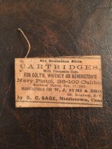 Colt Cartridge Works .31 cal. Pocket & Sage/Syms .36 Belt/Navy Cartridge Packs. - 8 of 12