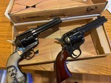 Pair of Uberti Cattleman II revolvers w/ custom grips - 1 of 5