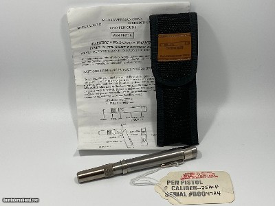 Braverman Arms Corp Stinger Pen Gun 25acp Single Shot AS NEW with Tags