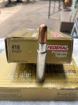 Federal Premium Safari. 416 Rigby - 3 of 5