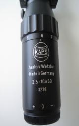 Kaps 2 1/2 - 10x 50mm Tactical Rifle Scope Mint w/ Box and 30 Year Warranty German Made - 3 of 10