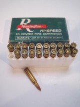 250 Savage Remington high Speed 100 gr. Pointed Soft Point 20 Rounds - 1 of 5