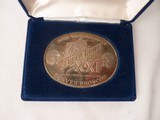 SUPER BOWL XXI 1987 Buckle 999 Silver 3 oz. New York Giants vs Denver Broncos