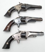 A GROUP OF 3 SMITH WESSON FIRST MODEL 22 CAL REVOLVERS, NICE GUNS, LOTS OF ORIGINAL FINISH - 8 of 11