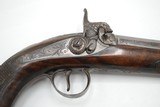 HIGH QUALITY GOTHIC ITALIAN PERCUSSION PISTOL WITH STEEL MOUNTS AND SILVER BUTT PLATE - 2 of 10