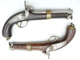 A PAIR OF RARE NORWEGIAN NAVY PERCUSSION PISTOLS, NORWAY MARINE OFFICER PISTOLS - 9 of 10