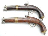 A PAIR OF RARE NORWEGIAN NAVY PERCUSSION PISTOLS, NORWAY MARINE OFFICER PISTOLS - 5 of 10