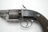 RARE FRENCH DEVISME MODEL 1854 FACTORY ENGRAVED REVOLVER, 11MM - 7 of 15