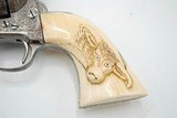 ENGRAVED COLT SINGLE ACTION ARMY REVOLVER, 38 WCF, STEER HEAD GRIPS - 3 of 14