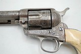 ENGRAVED COLT SINGLE ACTION ARMY REVOLVER, 38 WCF, STEER HEAD GRIPS - 2 of 14