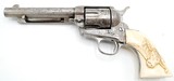 ENGRAVED COLT SINGLE ACTION ARMY REVOLVER, 38 WCF, STEER HEAD GRIPS - 1 of 14
