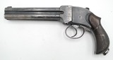 RARE BRITISH LANCASTER HOWDAH FOUR BARREL PISTOL, .455 CAL - 1 of 10