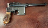 GERMAN MILITARY MAUSER C96 RED NINE PISTOL, 9MM, MINTY BORE - 2 of 13