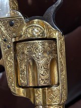 BEAUTIFUL ANTIQUE COLT SAA DEEP RELIEF ENGRAVED, GOLD PLATED, PEARL GRIPS, 45 CAL - 7 of 15