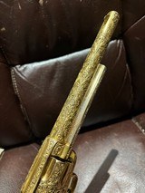 BEAUTIFUL ANTIQUE COLT SAA DEEP RELIEF ENGRAVED, GOLD PLATED, PEARL GRIPS, 45 CAL - 2 of 15