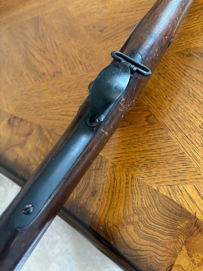 VERY EARLY US SPRINGFIELD TRAPDOOR MODEL 1873 RIFLE MADE IN 1874, CUSTER RANGE, 45-70 CAL - Image 5 of 13