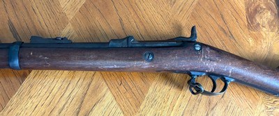 VERY EARLY US SPRINGFIELD TRAPDOOR MODEL 1873 RIFLE MADE IN 1874, CUSTER RANGE, 45-70 CAL - Image 9 of 13