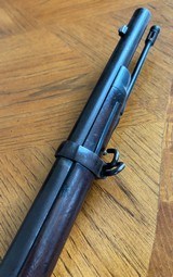 VERY EARLY US SPRINGFIELD TRAPDOOR MODEL 1873 RIFLE MADE IN 1874, CUSTER RANGE, 45-70 CAL - 4 of 13