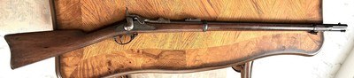 VERY EARLY US SPRINGFIELD TRAPDOOR MODEL 1873 RIFLE MADE IN 1874, CUSTER RANGE, 45-70 CAL