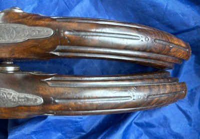 A PAIR OF FINE FRENCH PERCUSSION DUELING OR TARGET PISTOLS - Image 4 of 15