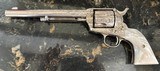ENGRAVED 1899 MADE COLT SAA IN 44-40 CAL, COLT SINGLE ACTION ARMY PEARL GRIPS STEER HEAD RUBY EYES - Image 4 of 12