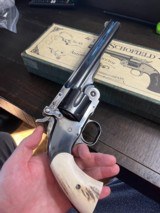 7 INCH 1875 SCHOFIELD .45 LC NAVY ARMS UBERTI REVOLVER SINGLE ACTION - CUSTOM STAG GRIPS - 2 of 10