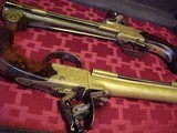 John Waters English 1780 Blunderbuss PISTOLS as a CASED CONSECUTIVE PAIR with BAYONETS - 2 of 15