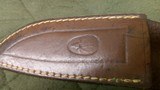 Muler custom knife with antler handle and maker sheath, new - 3 of 5