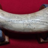 Jack Haugh built Bi-Centennial flintlock rifle, serial number 34 with matching Tom White powder horn numbered to rifle. - 20 of 20