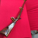 Jack Haugh built Bi-Centennial flintlock rifle, serial number 34 with matching Tom White powder horn numbered to rifle. - 3 of 20