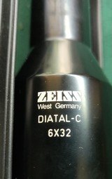 Zeiss Diatal C, 6x32 riflescope, 1 inch tube, duplex reticle, excellent condition, box & lens covers - 2 of 5