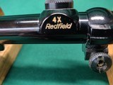 Redfield 4x rifle scope with 3/4 inch tube and mounts, excellent condition - 2 of 3