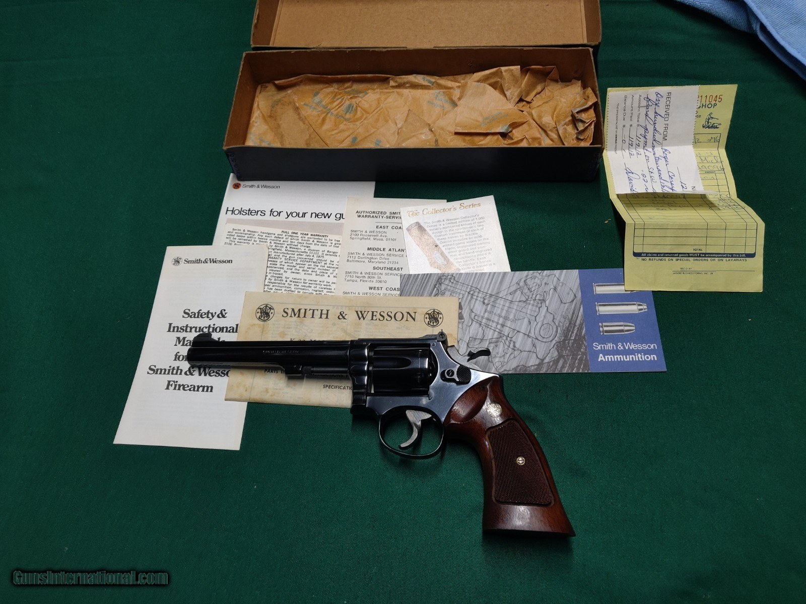 Smith and Wesson model 17-3 in original box, 3 Ts. excellent condition