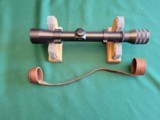 Excellent Kollmorgen 4X riflescope, with rings and leather caps