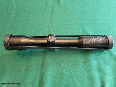 Nickel rifle scope, 1,5 6x42, Rare Dot Reticle, 30mm with rail and mounts, excellent