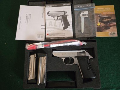Walther PPK/S 22 lr, NIB. Nickel finish, made in Germany