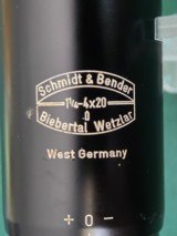Schmidt and Bender 1 1/4-4x20, 30mm, #4 reticle, excellent condition - Image 2 of 5
