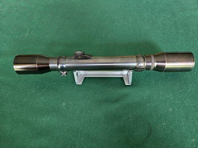 Unertl Hawk 4x rifle scope, standard crosshair reticle, Buehler rings - Image 3 of 6