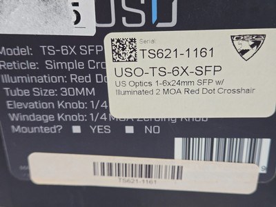 USO (U S Optics) rifle scope TS621-1 161 Illuminated NIB - Image 7 of 7