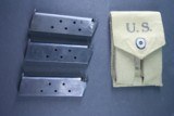 Excellent WWII U.S Marked Union Switch & Signal 1911A1, Graton & Knight Holster, Web belt, mag holder and 3 magazines - 11 of 15