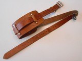 Vintage Pre-Owned Brown Leather M.H. Canjar Denver Co Rifle Sling w. Arm Cuff - 1 of 11