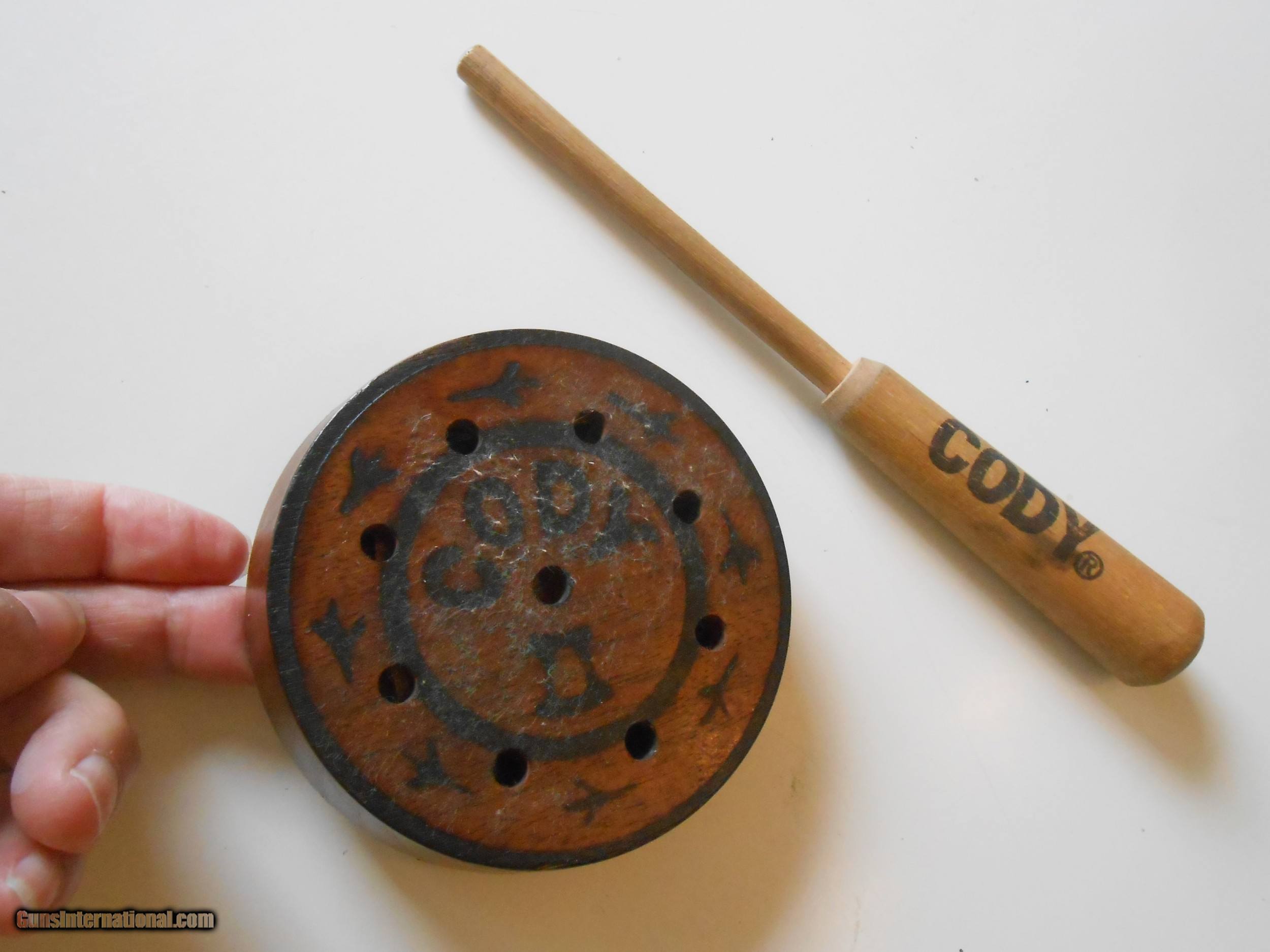Vintage Cody II Slate Turkey Game Call w. Wood Striker USED