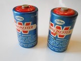 Two Vintage Winchester Olin Super Power Batteries No. 73 "D" Size 1-1/2 Volts - 1 of 5