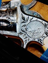 Factory Engraved Hopkins and Allen 38 centre fire with 100% of the factory nickel and birddog grips and free shipping - 20 of 20